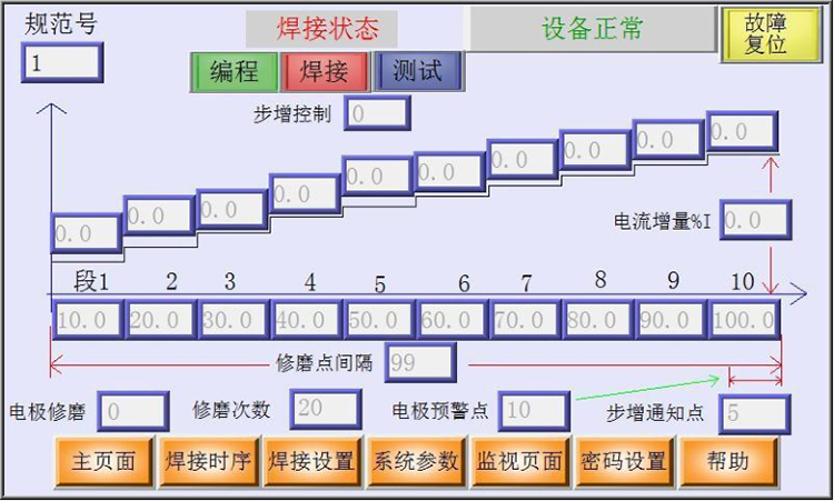 步增相關參數設置